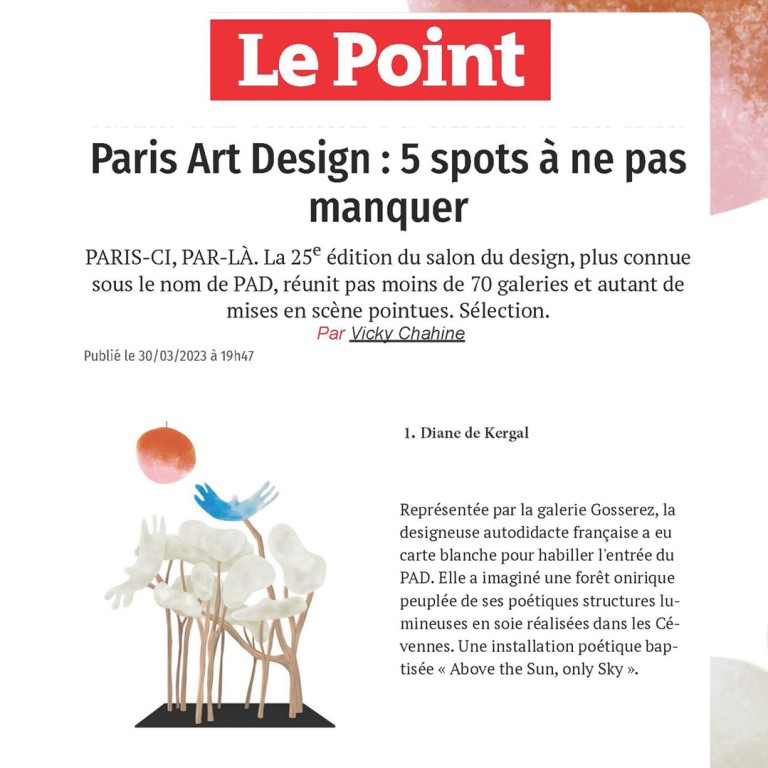 LE POINT - Paris Art Design: 5 spots à ne pas manquer